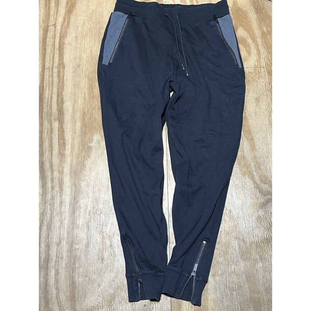 Hugo Boss Black Cotton Jogger Men 30 Drawstring Zip Pocket/ankle @M9